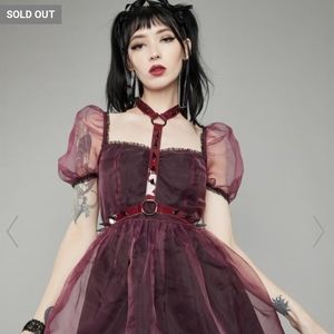 Dolls Kill (Widow) sz XL Wine Hell on Earth Dress